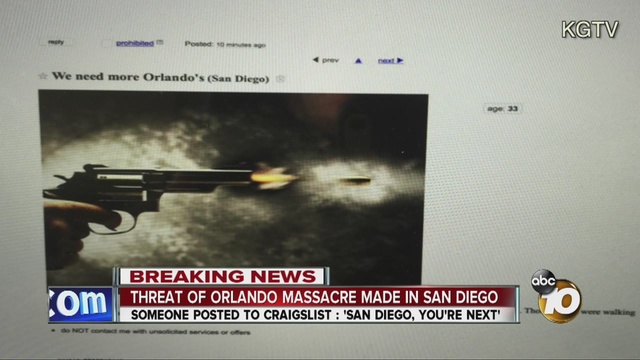 Craigslist ad threatens Orlando-style massacre in San ...