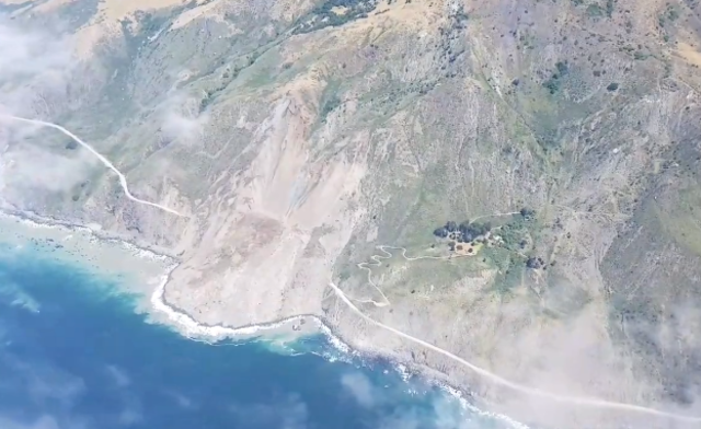Big Sur landslide covers stretch of Pacific Coast Highway