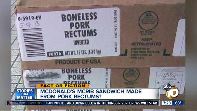 fact or fiction mcrib