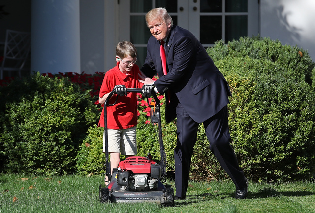 Trump invites 11-year-old boy to mow Rose Garden lawn