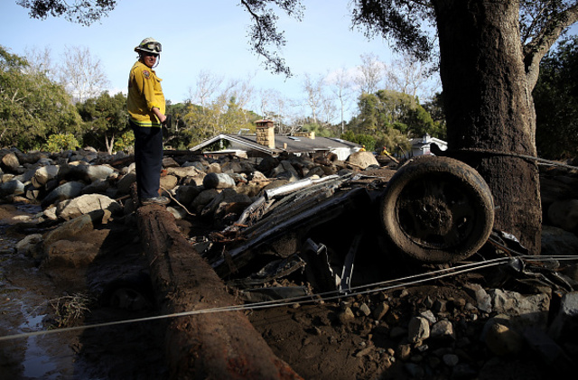 Photos show mudslide damage in Montecito