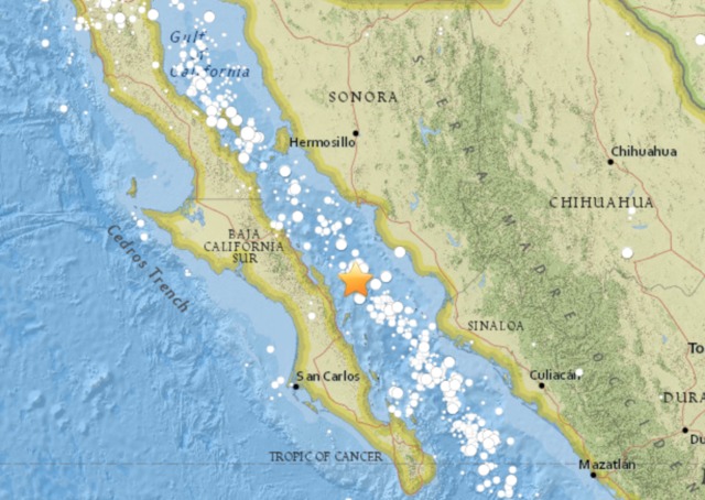 earthquake shakes baja california central mexico