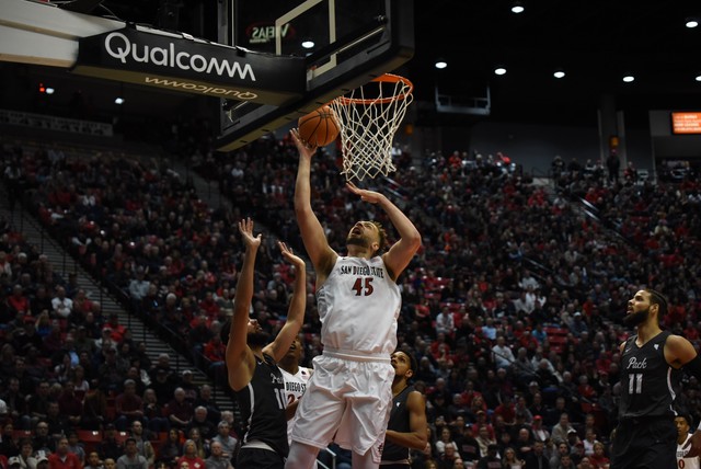 Aztecs end regular season with 79-74 win over No. 21 Nevada