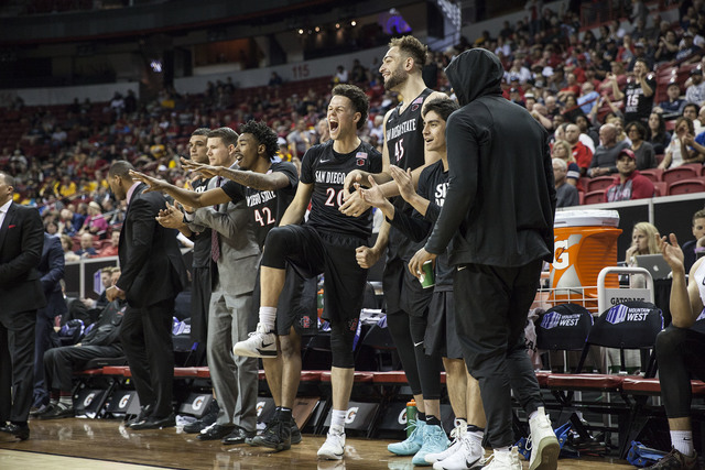 Aztecs down Fresno State, 64-52, move onto semifinals of MW tournament