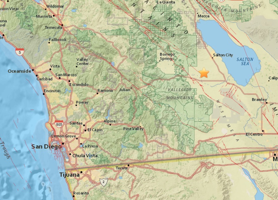 3.4magnitude earthquake in Salton City felt as far as East County