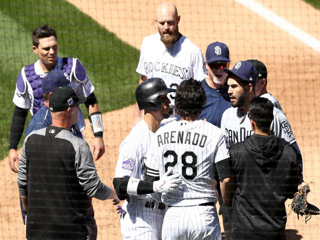 Tempers flare in Padres' 6-4 loss to Rockies