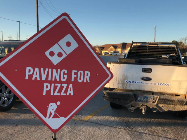 Image result for Domino's Paving for Pizza