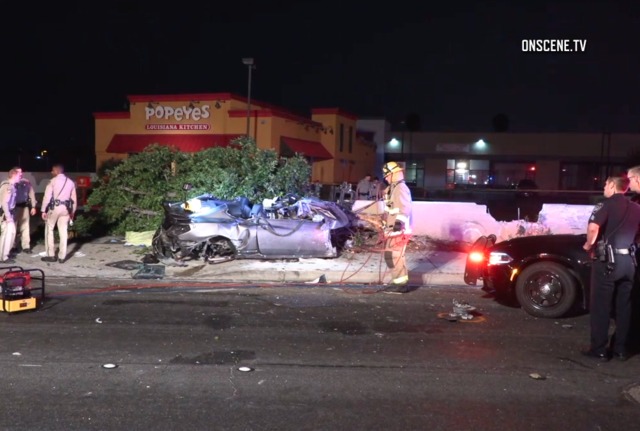 El Cajon pursuit ends in fatal crash, sending pieces of car across road ...