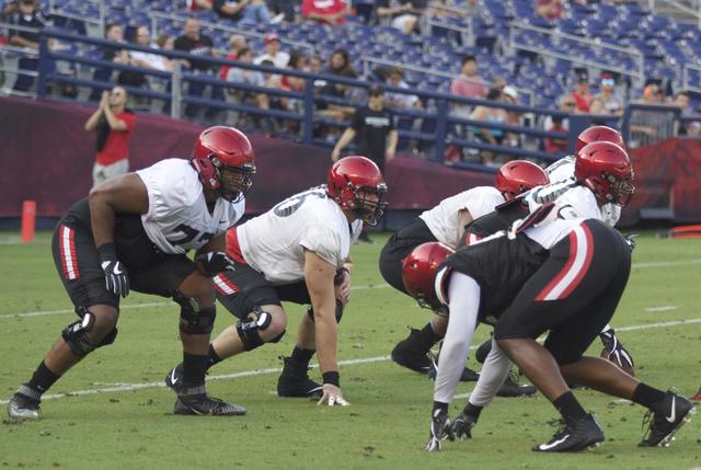 SDSU offensive line looks to build upon breakout season