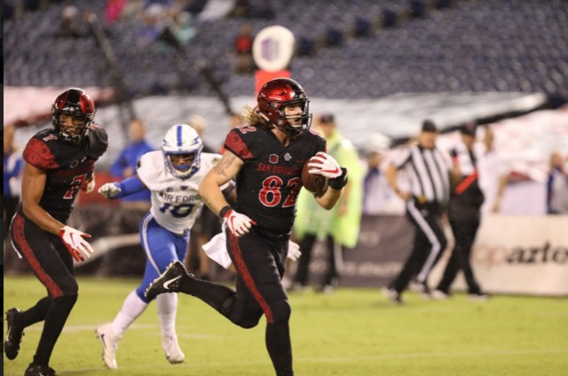 SDSU overcomes Air Force, lightning delay in 21-17 victory