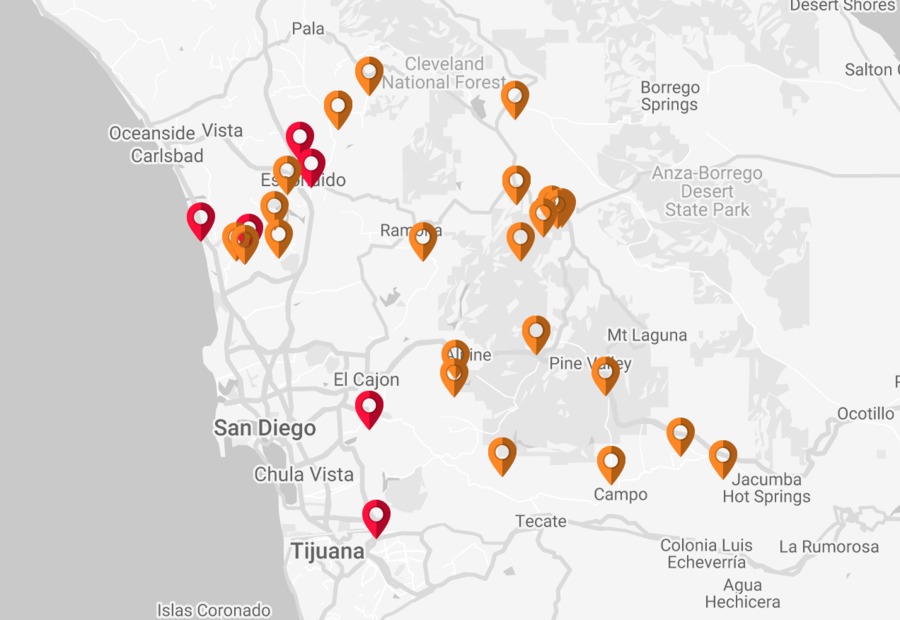San Diego Gas and Electric widens power outages due to Red Flag Warning - 10News.com KGTV-TV San 